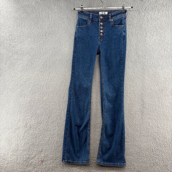 We The Free by Free People High Rise Slim Bootcut Jeans Size 25 - Picture 1 of 10